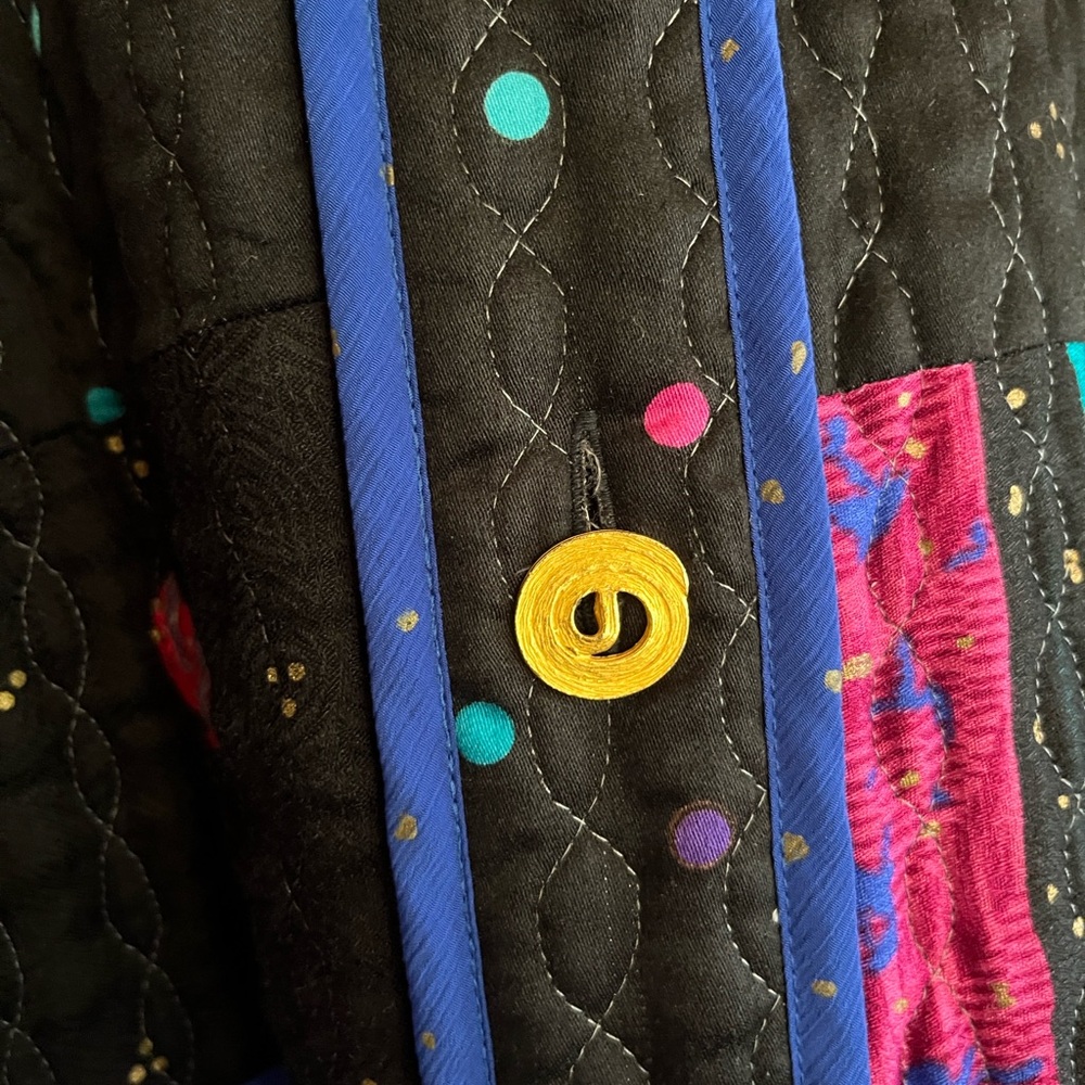 Vintage Jeanne Marc RARE Maximalist Quilted Hooded Patchwork Coat Made in USA - Picture 9 of 15